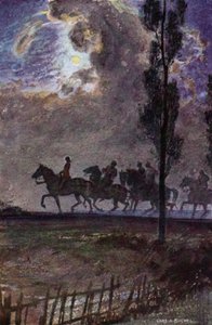 Juana de Arco: Camino a Margny (litografía en color) de Charles A. Buchel