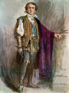 Noche de Reyes: Orsino, Sr. Robert Taber (litografía en color) de Charles A. Buchel