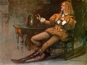 Noche de Reyes: Sir Andrew Aguecheek, Mr Norman Forbes (litografía en color) de Charles A. Buchel