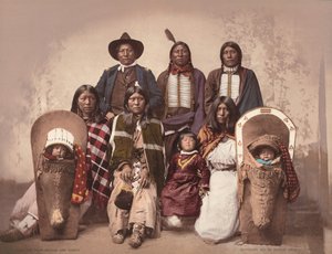 El jefe ute Severo y su familia,c. 1885, publicado en 1900 (foto) de Charles A. Nast