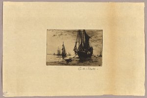 Boceto de un barco de Charles Adams Platt