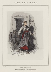 Una ciudadana, encargada de la guardia de la rue de Lille, faubourg St-Germain de Charles Albert d Arnoux Bertall