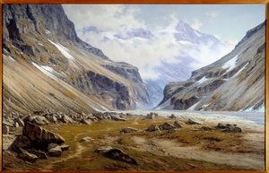 El valle del Veneon en Saint Christophe en Oisans en los Alpes de Charles Alexandre Bertier