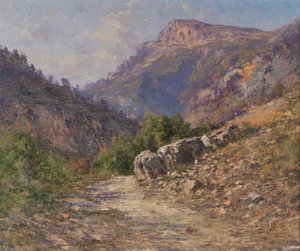 Sendero de montaña en Vercors 1917 (Óleo sobre lienzo) de Charles Alexandre Bertier