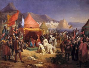 Toma de Trípoli en abril de 1102 de Charles Alexandre Debacq