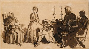 Una tarde en la casa de los Combes, 1850-1851 de Charles Allston Collins