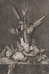 Trofeo de Caza con Aves y Alcachofa de Charles Alphonse Deblois