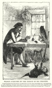 Wilson superado por el terror de su prisionero (grabado) de Charles Altamont Doyle