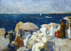 En la playa, Dieppe, 1907 de Charles Andre Fridit