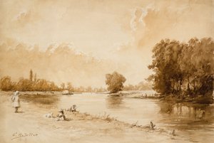 El Támesis cerca de Kew de Charles Andrew Sellar