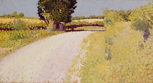 Sendero en el campo, c.1886 (óleo sobre lienzo) de Charles Angrand