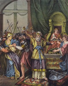 La Reina Atalía de Judá es expulsada del Templo y reemplazada como gobernante por Joás de Charles Antoine (after) Coypel