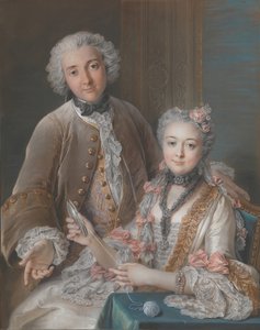 François de Jullienne 1722-1754 y su esposa Marie Élisabeth de Séré de Rieux, 1724-1795, 1743 de Charles Antoine Coypel