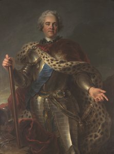 Herman Moritz Conde de Sajonia (1696-1750), llamado Mariscal de Francia de Charles Antoine Coypel