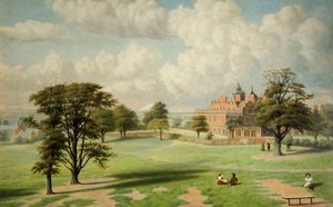 Aston Hall desde el parque, 1891 de Charles Ashmore
