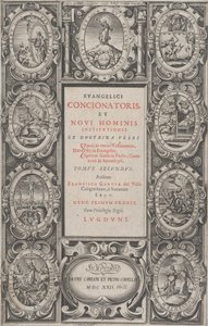 Frontispicio para Evangelicus Concionatoris, et Novi Hominis Institutionis de Charles Audran