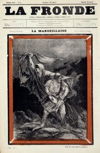 La marsellesa, dibujo aparecido en el periódico La Fronde. Grabado por Charles Auguste Dit Montbard Loye