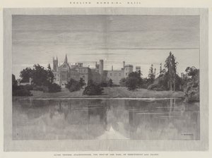 Casas inglesas, Alton Towers, Staffordshire, la residencia del Conde de Shrewsbury y Talbot de Charles Auguste Loye
