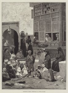 Bocetos en Egipto, Patio de una Casa en El Cairo de Charles Auguste Loye