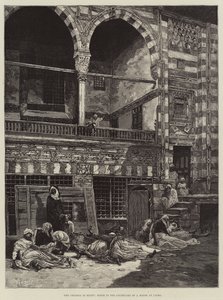 El cólera en Egipto, escena en el patio de una casa en El Cairo de Charles Auguste Loye