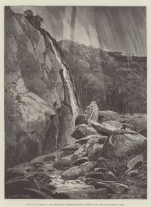 Las Cataratas de Dargle, en los Jardines de la Casa Powerscourt, visitadas por el Duque y la Duquesa de York