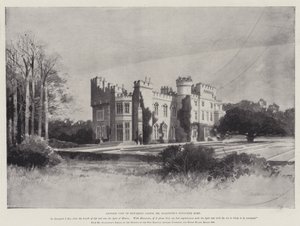 La vida de William Ewart Gladstone, otra vista del Castillo de Hawarden, el hogar favorito del Sr. Gladstone de Charles Auguste Loye