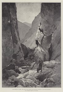 El problema en Creta, el paso principal, Sphakia, el refugio montañoso de los revolucionarios de Charles Auguste Loye