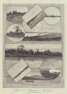 Vistas en el río Níger, África Occidental