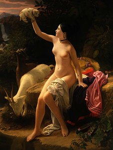 Una Idílica Pastoral de Charles Auguste Steuben