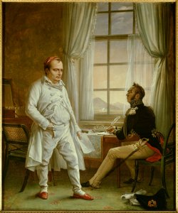 Napoleón I dictando sus memorias al General Gourgaud de Charles Auguste Steuben