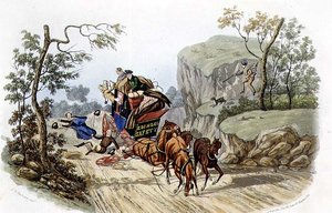 "¡Los Accidentes Ocurren Incluso en los Coches Mejor Equipados!", grabado por R.G. Reeve, publicado por Thomas McLean de Charles B. (after) Newhouse