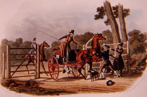 "Un Portero Insubordinado", grabado por R.G. Reeve de Charles B. (after) Newhouse