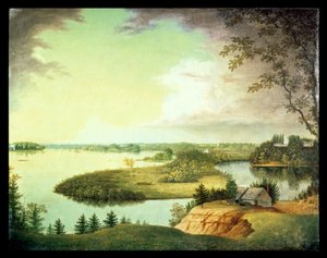Río Delaware, cerca de Bordenton, Nueva Jersey de Charles B. Lawrence