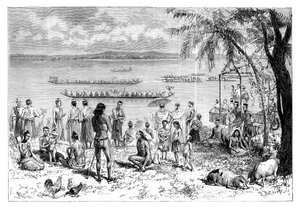 Carrera de botes en el Mekong, 1895