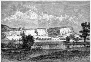 Las rocas de Inkerman, Crimea, Ucrania, siglo XIX de Charles Barbant
