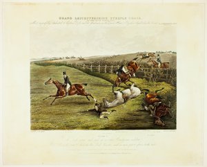 Una rica escena, de la Gran Carrera de obstáculos de Leicestershire de Charles Bentley