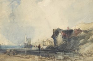 Vista en la costa de Deal, ca. 1846 de Charles Bentley