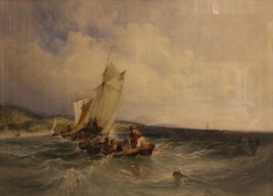 Bahía de Wicklow, c.1840 (acuarela sobre papel)