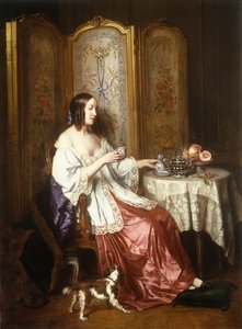 Una taza de chocolate, 1844 de Charles Beranger