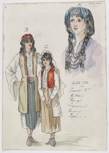 Holmès - La Montaña Negra - diseños de vestuario de Charles Bianchini - 09. Niñas. Señoritas Charrier 2e, Gillet, Taugh, Lozeran, Renoir, Evel de Charles Bianchini