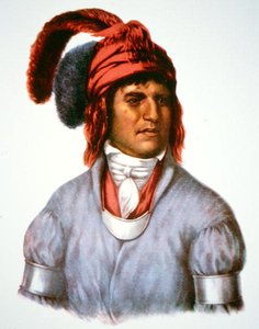 Ledagie, un jefe del pueblo Creek, de una pintura de 1825 de Charles Bird (after) King