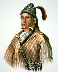 Menawa, jefe del pueblo Creek, de una pintura de 1826 de Charles Bird (after) King