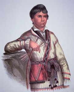 Mistippee, hijo de Yoholo-Micco, jefe del pueblo Creek, de una pintura de 1826 de Charles Bird (after) King