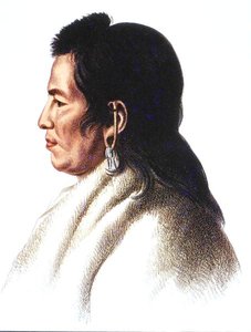 Shahaka (Big White) jefe del pueblo Mandan