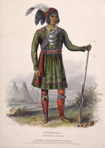 ASSEOLA, LÍDER SEMINOLE, de Historia de las Tribus Indias de Norteamérica de Charles Bird King