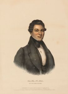 KA-NA-PI-MA, UN JEFE OTTAWA, de Historia de las Tribus Indias de Norteamérica de Charles Bird King