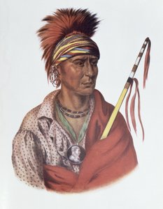 Notchimine o No Heart, un jefe de Iowa, 1837, ilustración de 