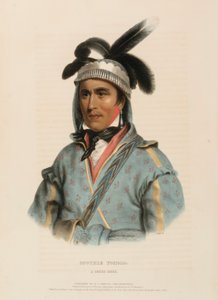 OPOTHLE YOHOLO. A CREEK CHIEF., de History of the Indian Tribes of North America de Charles Bird King