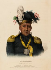 WA-BAUN-SEE, JEFE POTTAWATOMIE, de Historia de las Tribus Indias de Norteamérica de Charles Bird King