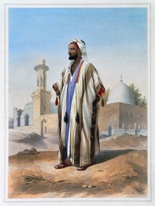 Un fellah vestido con una haba, 1848 de Charles Bour